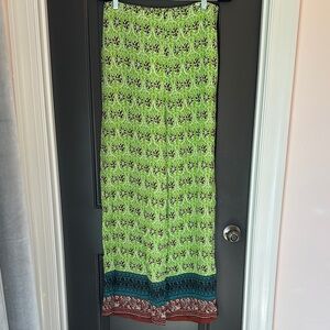 Zara Green Pattern Pants Size L NWT